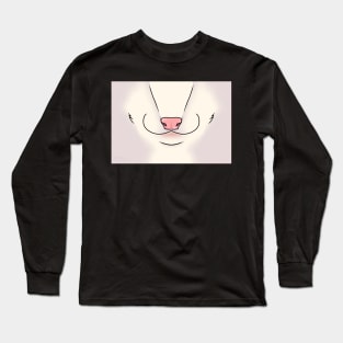 Albino Ferret Face Long Sleeve T-Shirt